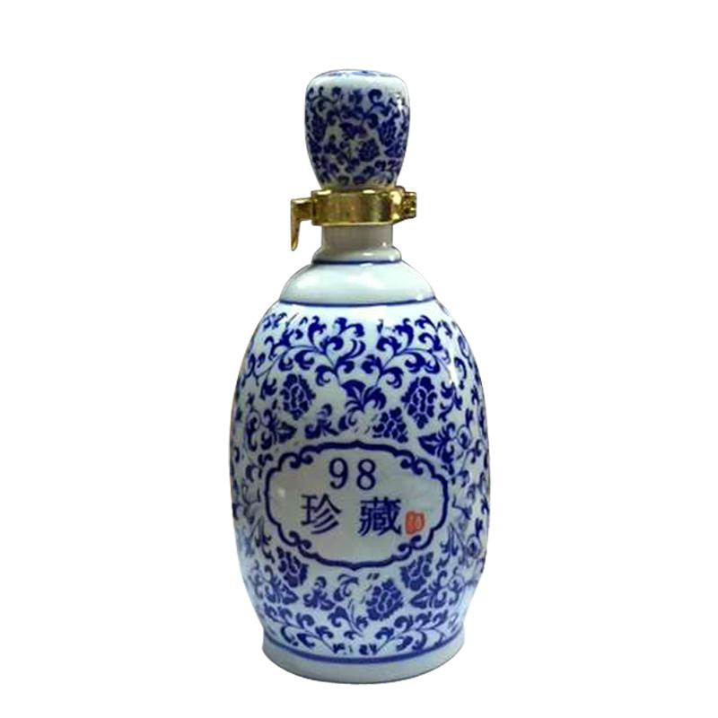 高泉98珍藏青花瓷酒52度500ml 米香型白酒